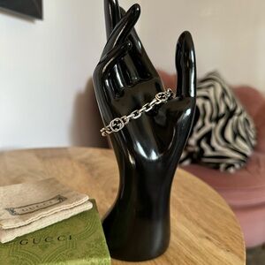 Gucci Silver Interlocking G Link Bracelet